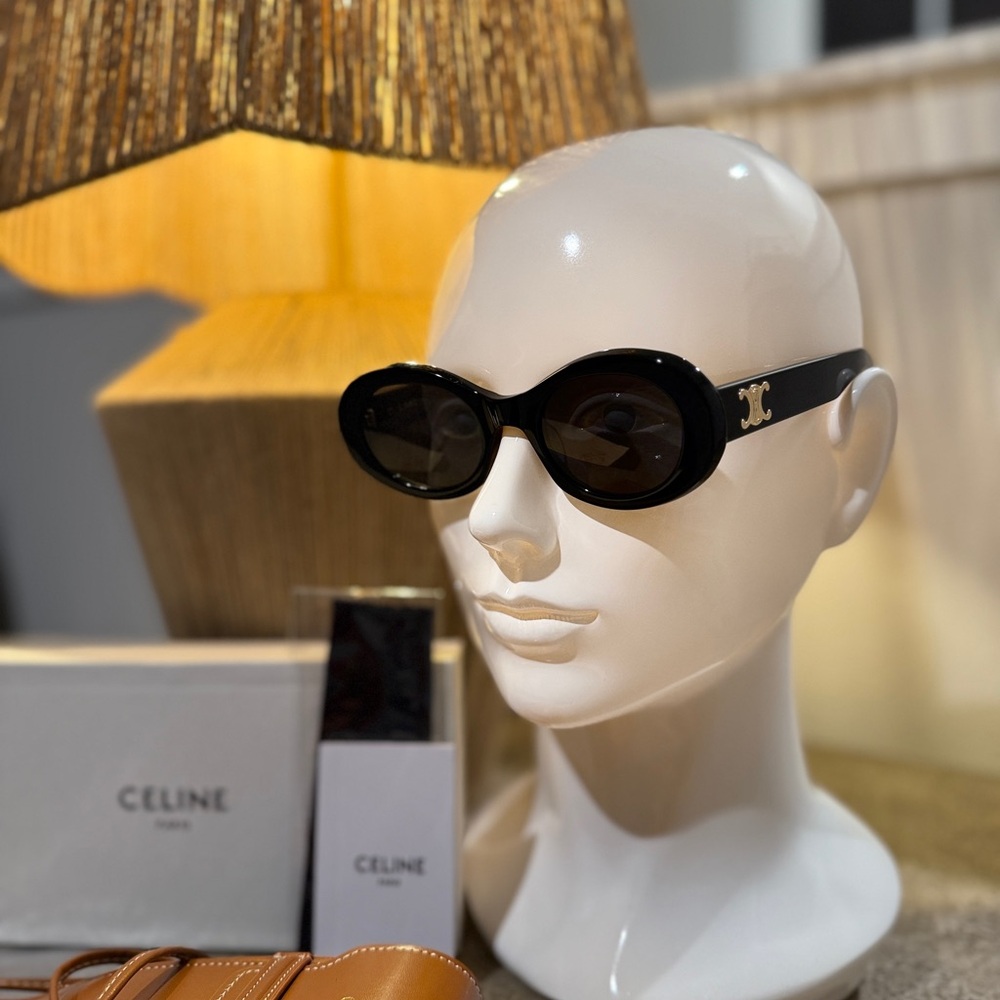 Celine Black Sunglasses with Gold Accent